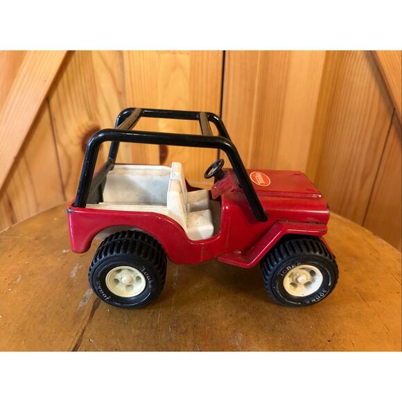 Vintage 1970's Red Jeep Wrangler Mini Tonka W/Roll Cage (5259) - Picture 1 of 6